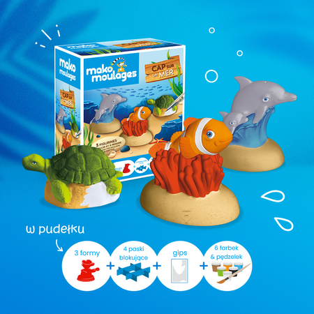 Mako Figurki Morskie Zwierzęta 39048 Gipsowe Figurki dla Dzieci