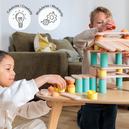 OPPI STIX 108 elementów - kreatywny zestaw konstrukcyjny 2+