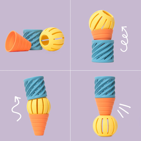 OPPI FLEX kreatywna silikonowa zabawka sensoryczna 0+