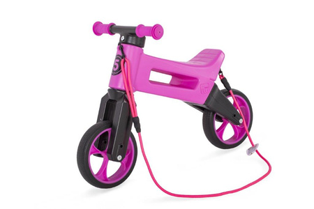 FWRider Super Sport 516538 Kolor: Violet / fioletowy z fioletowymi felgami Rowerek biegowy Jeździk 2w1 Ciche koła + Pasek do noszenia dla Rodzica