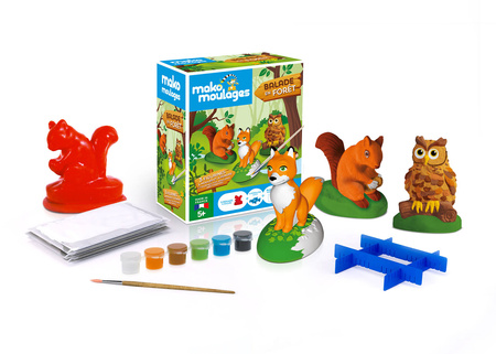 Mako Figurki Leśne Zwierzęta 39049 Gipsowe Figurki dla Dzieci