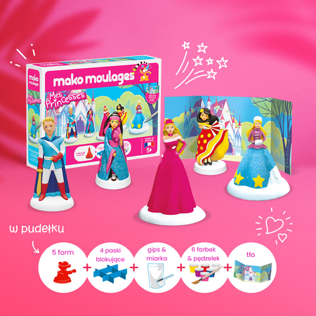 Mako Figurki Moje Księżniczki i Książe Gipsowe Figurki dla Dzieci 39066