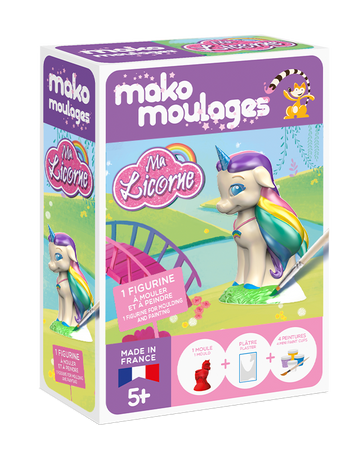 Mako Figurki Tęczowy Jednorożec 39108 Gipsowe Figurki dla Dzieci