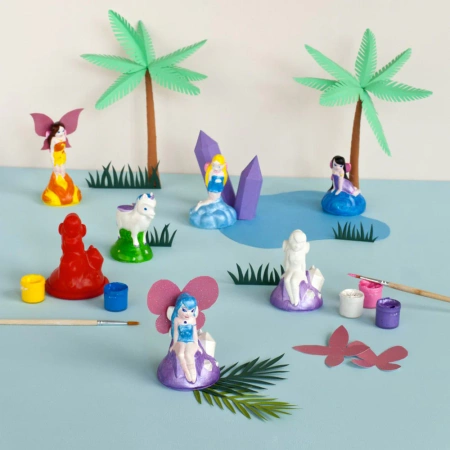 Mako Figurki Zestaw Wróżki Gipsowe Figurki dla Dzieci 39024