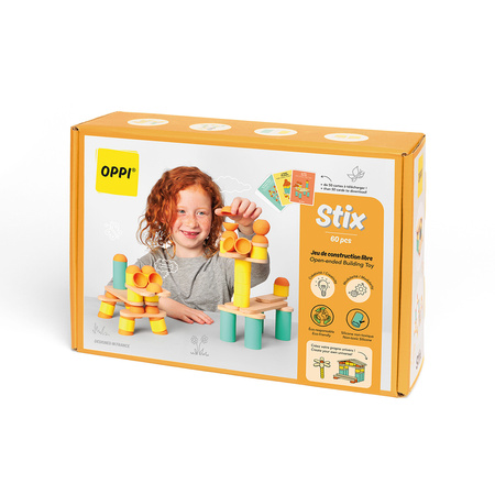 OPPI STIX 60 elementów - kreatywny zestaw konstrukcyjny 2+