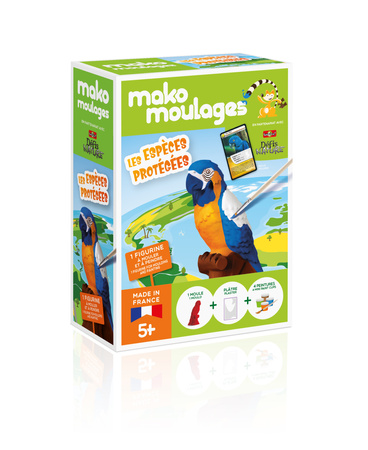 Mako Figurki Niebieska Ara 39085 Gipsowe Figurki dla Dzieci