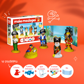 Mako Figurki Zestaw Piraci Gipsowe Figurki dla Dzieci 39067