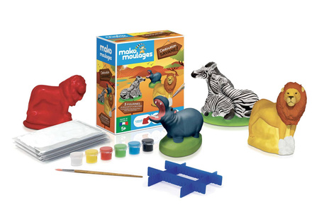 Mako Figurki Zwierzęta Sawanny 39059 Gipsowe Figurki dla Dzieci