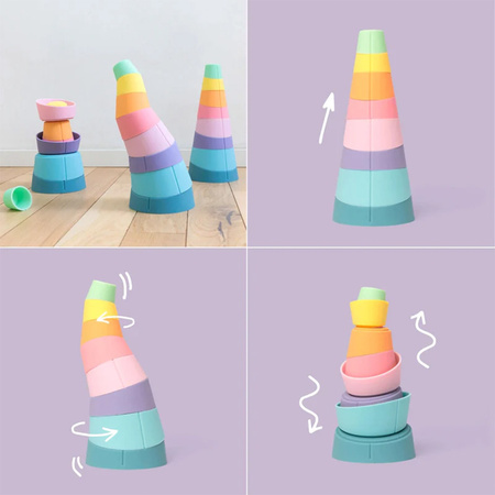 OPPI STAK kreatywny silikonowy zestaw konstrukcyjny 8 elementów 12m +