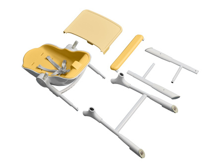 Krzesełko do karmienia kolor ŻÓŁTY Cocoon Z, ORIBEL LEMONADE YELLOW