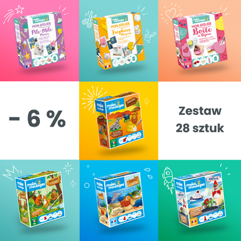 Promocja -6% Zestaw 28 sztuk potrójnych i DECO Mako Moulages ( 7 x 4 sztuki ) Gipsowe Figurki dla Dzieci 